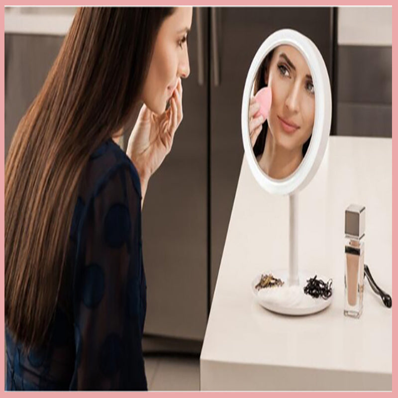 Fan LED Light Makeup Mirror